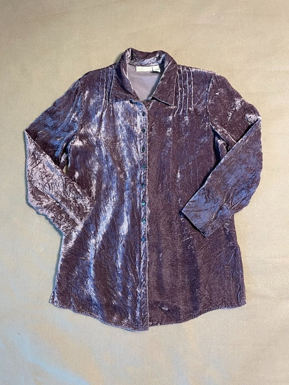 J. Jill Vintage Purple Velvet Top Sz M Oversized WhimsiGoth Romantic FairyGrunge
